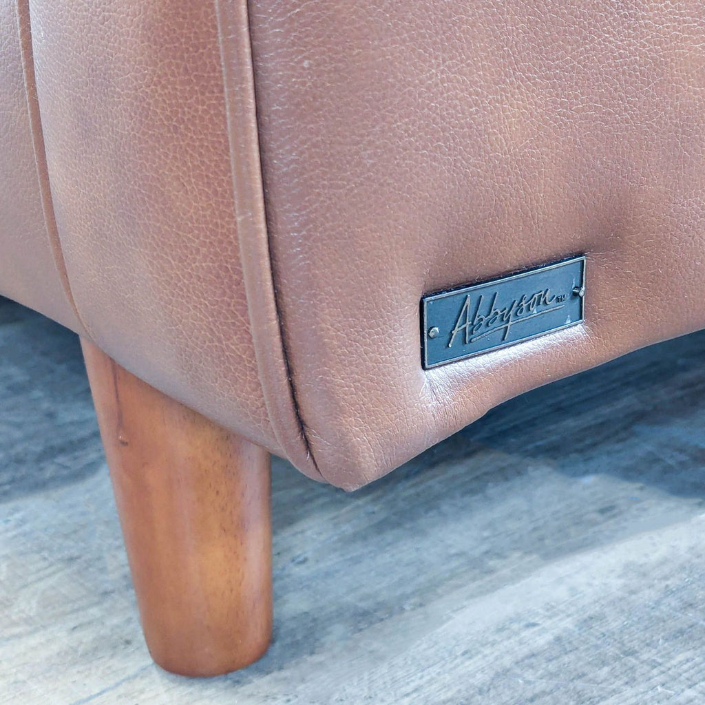 Abbyson Clark Modern Genuine Leather Sofa