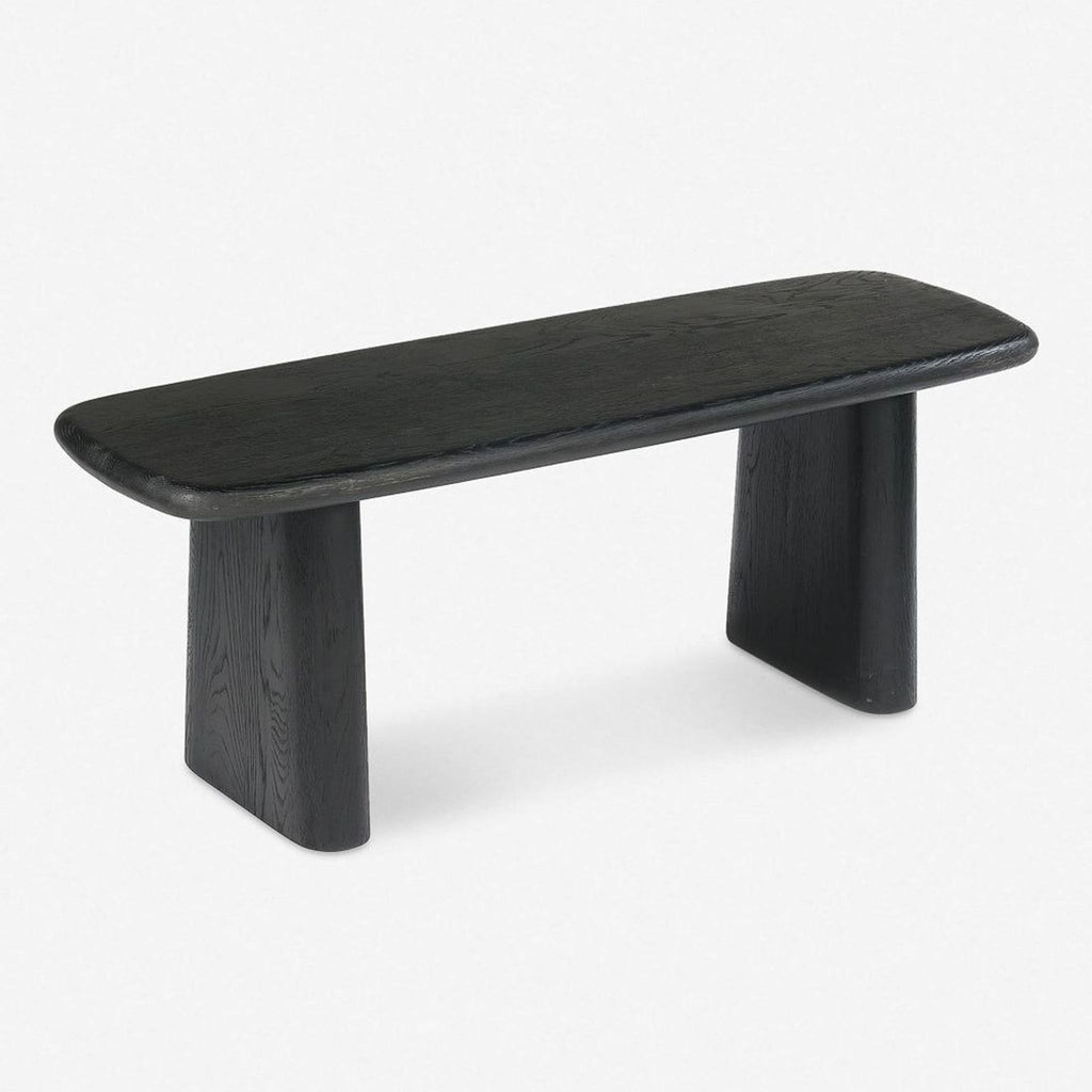 3. Minimalist black oak bench from Lulu and Georgia, sturdy design for Stools, Ottomans & Benches category.