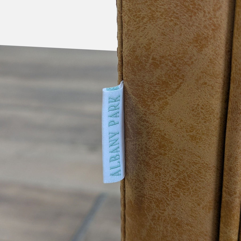 Albany Park Vegan Leather Albany 3-Seat Modern Sofa with Ottoman