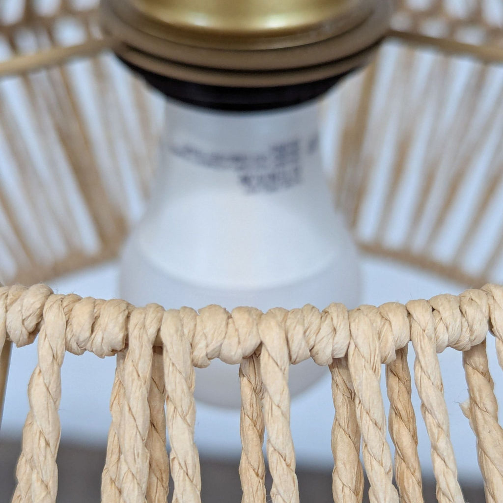 Bohemian Semi Flush Mount Woven Light Fixture