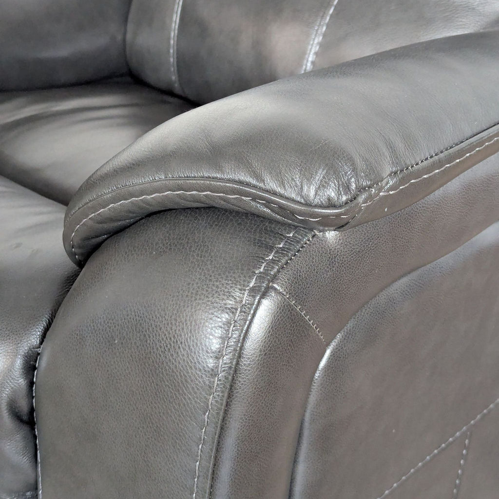 Living Spaces Pleather Power Recliner