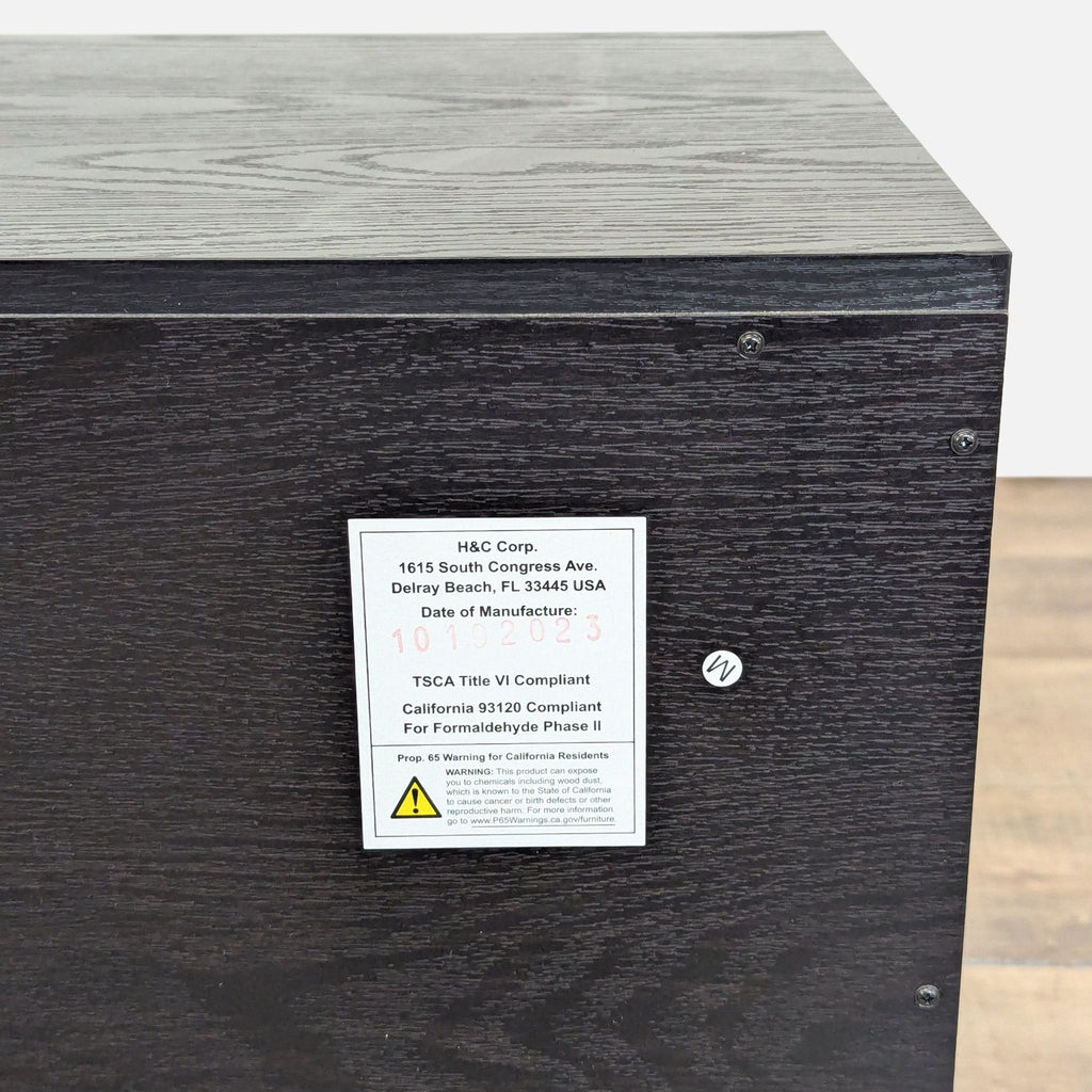 Presque Black Grain Rectangular TV Stand