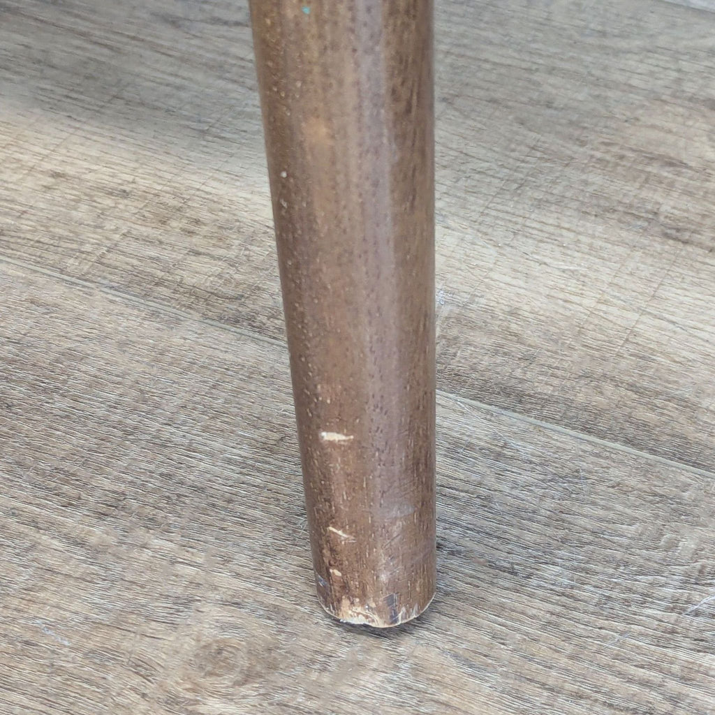 Transitional Wood and Fabric Chair