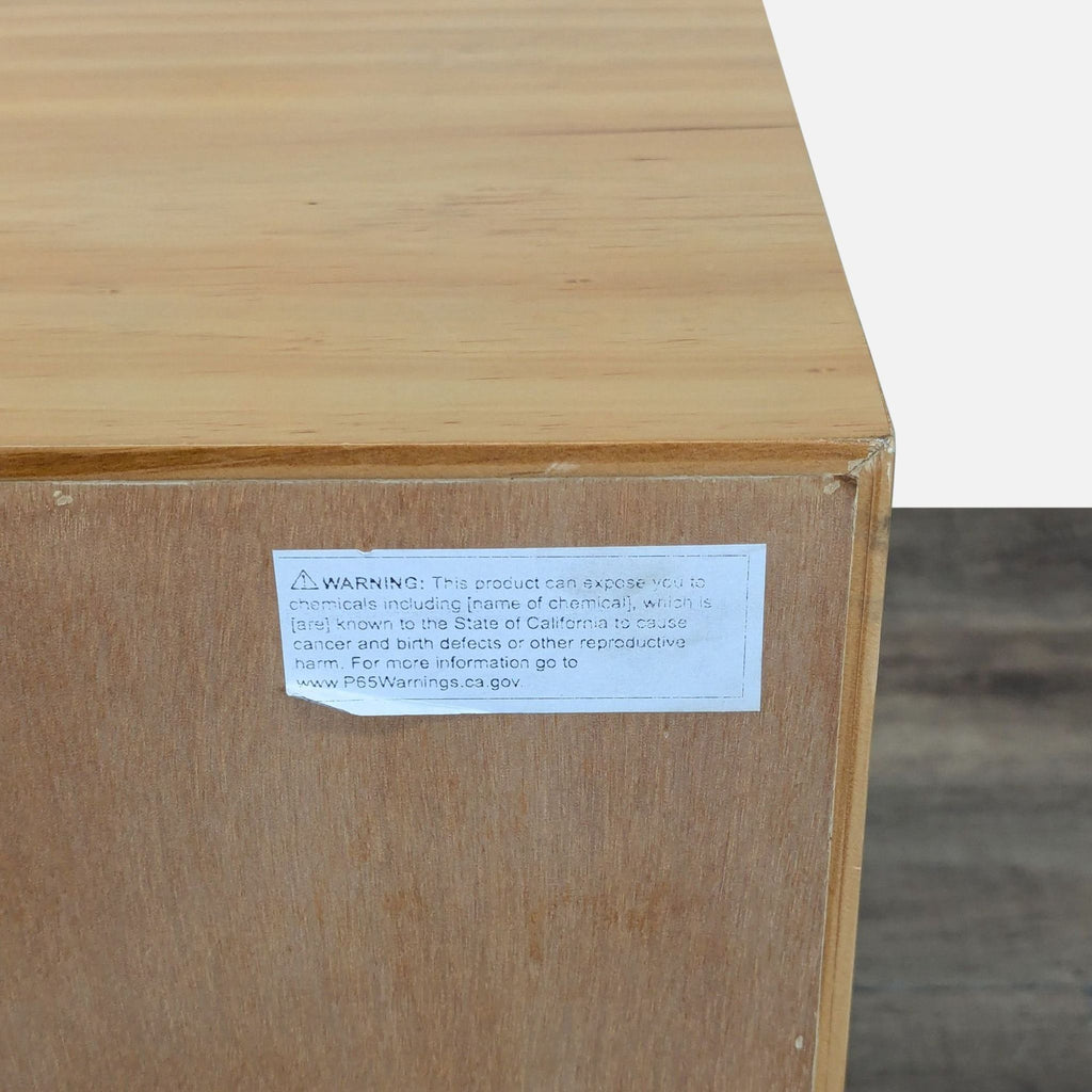 Wood Cabinet with Rattan Doors and Sides