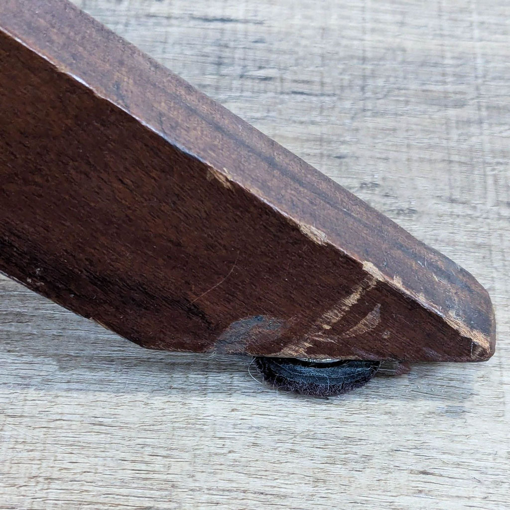 Mid-Century Modern Blue Lounge Chair with Wood Frame