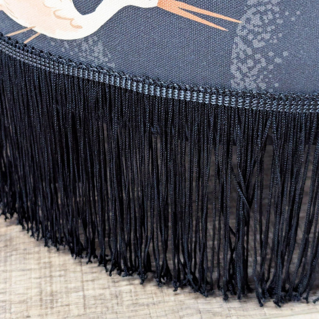 Skyline Furniture Upholstered Ottoman with Fringe