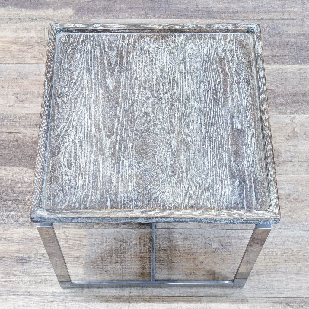 Brownstone Furniture Wood and Chrome End Table