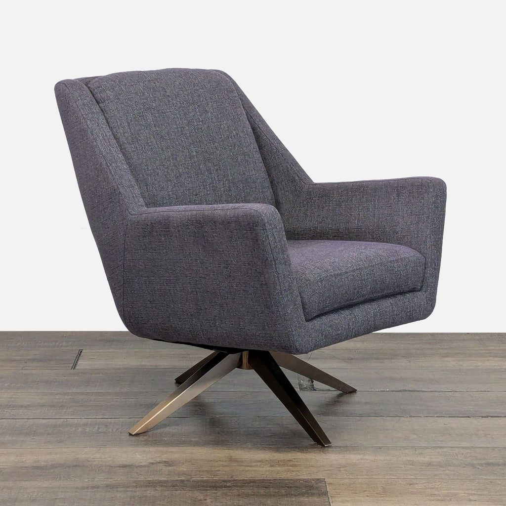 Greta Swivel Modern Armchair with Pyramidal Base