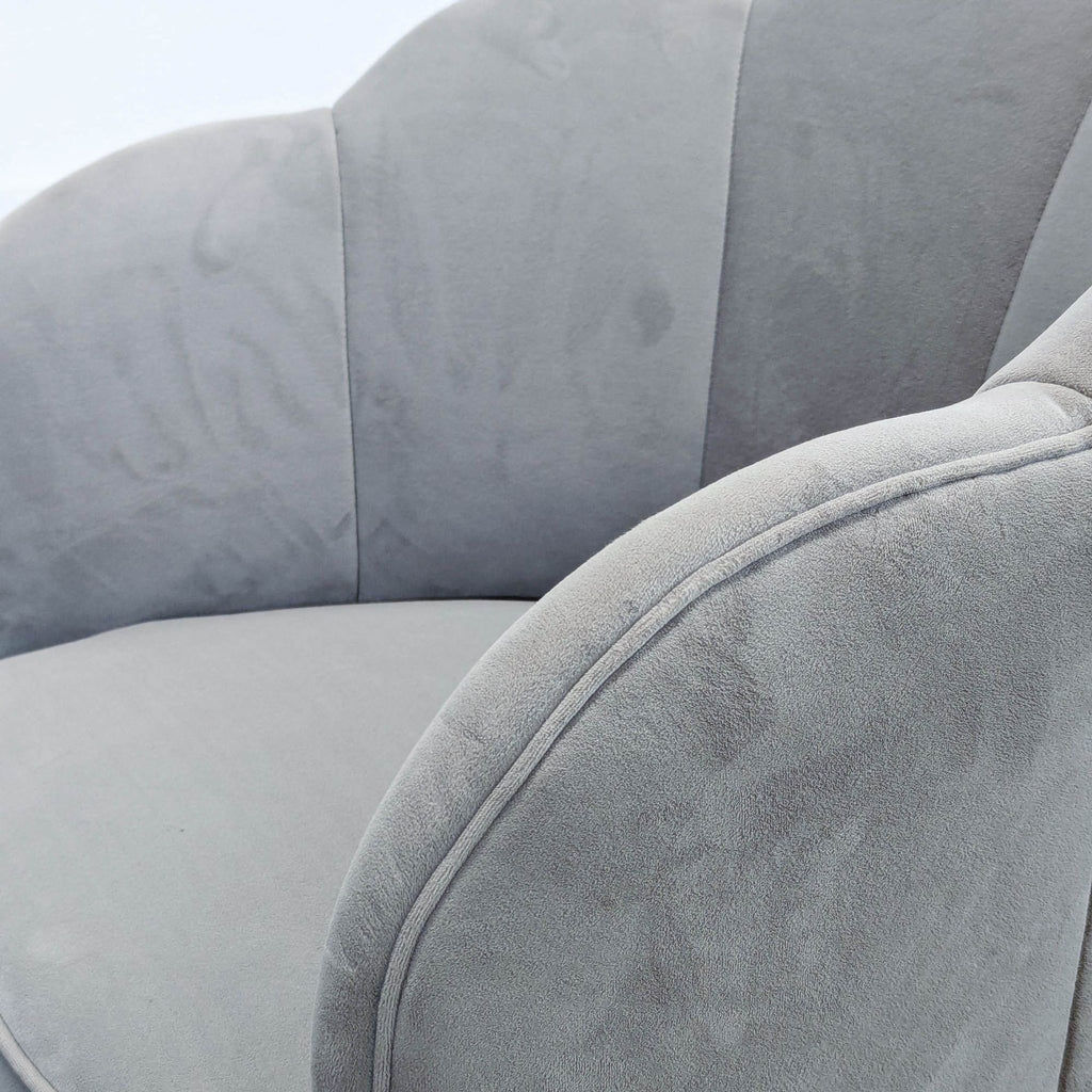 TOV Furniture Peony Gray Velvet Accent Chair