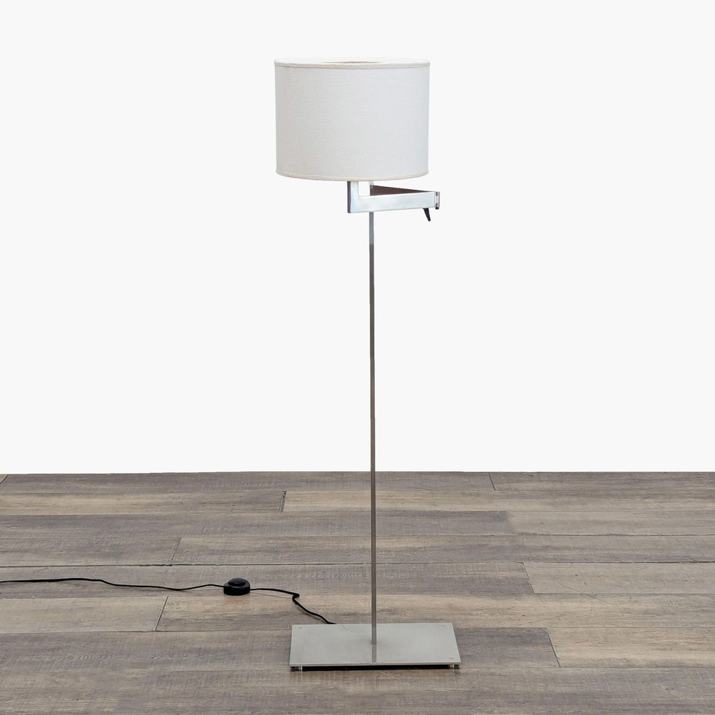 Modern Adjustable Floor Lamp with Fabric Shade