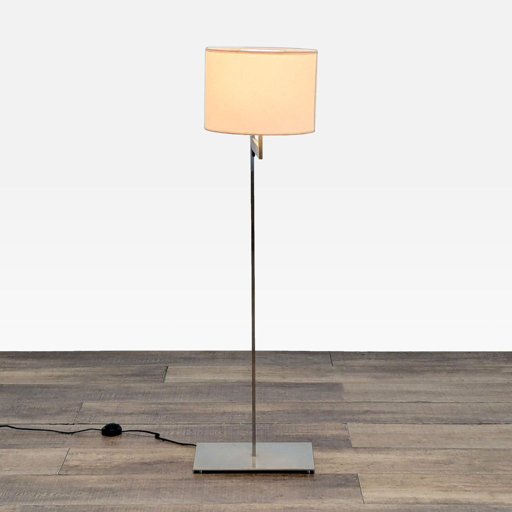 Modern Adjustable Floor Lamp with Fabric Shade
