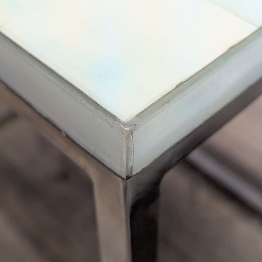 HD Buttercup White Faux Horn Nesting Tables