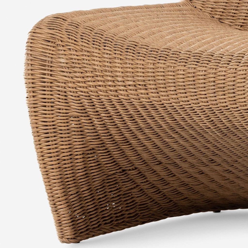 Lulu and Georgia Manila Indoor/Outdoor Modern Lounge Chair in Tan