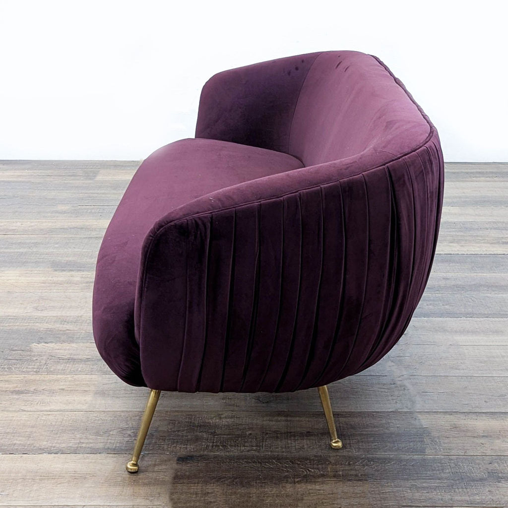 Modern Velvet Three Seat Sofa