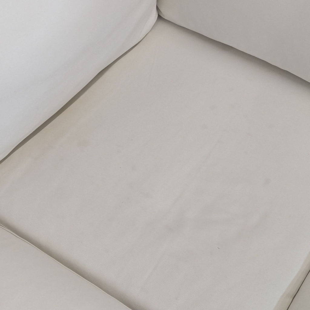 Pottery Barn Air Roll Arm Sectional with Chaise in Twill Cream