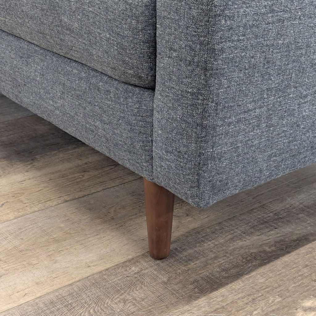 Mid-Century Modern Style Gray Loveseat