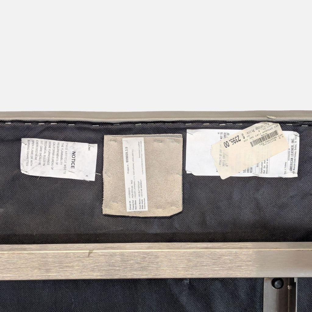 HD Buttercup Tufted Leather and Chrome Bench