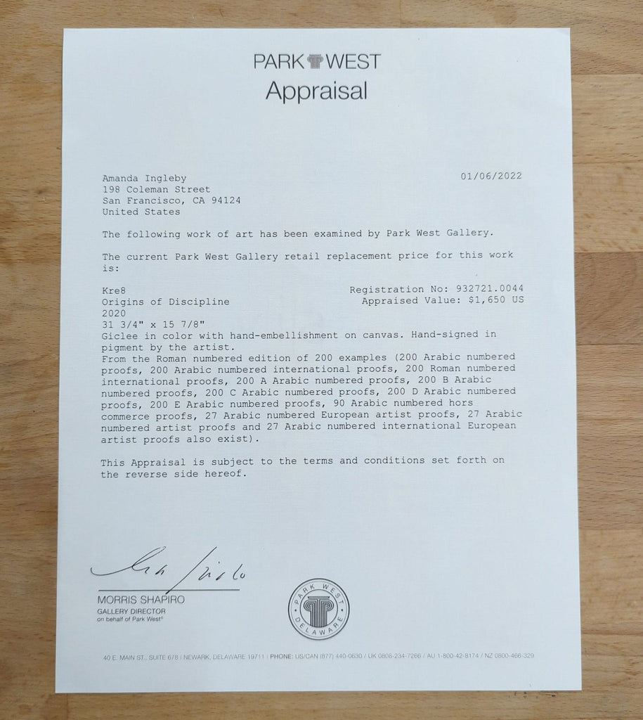 “Origins of Discipline” by Kevin Kre8 Framed Giclee