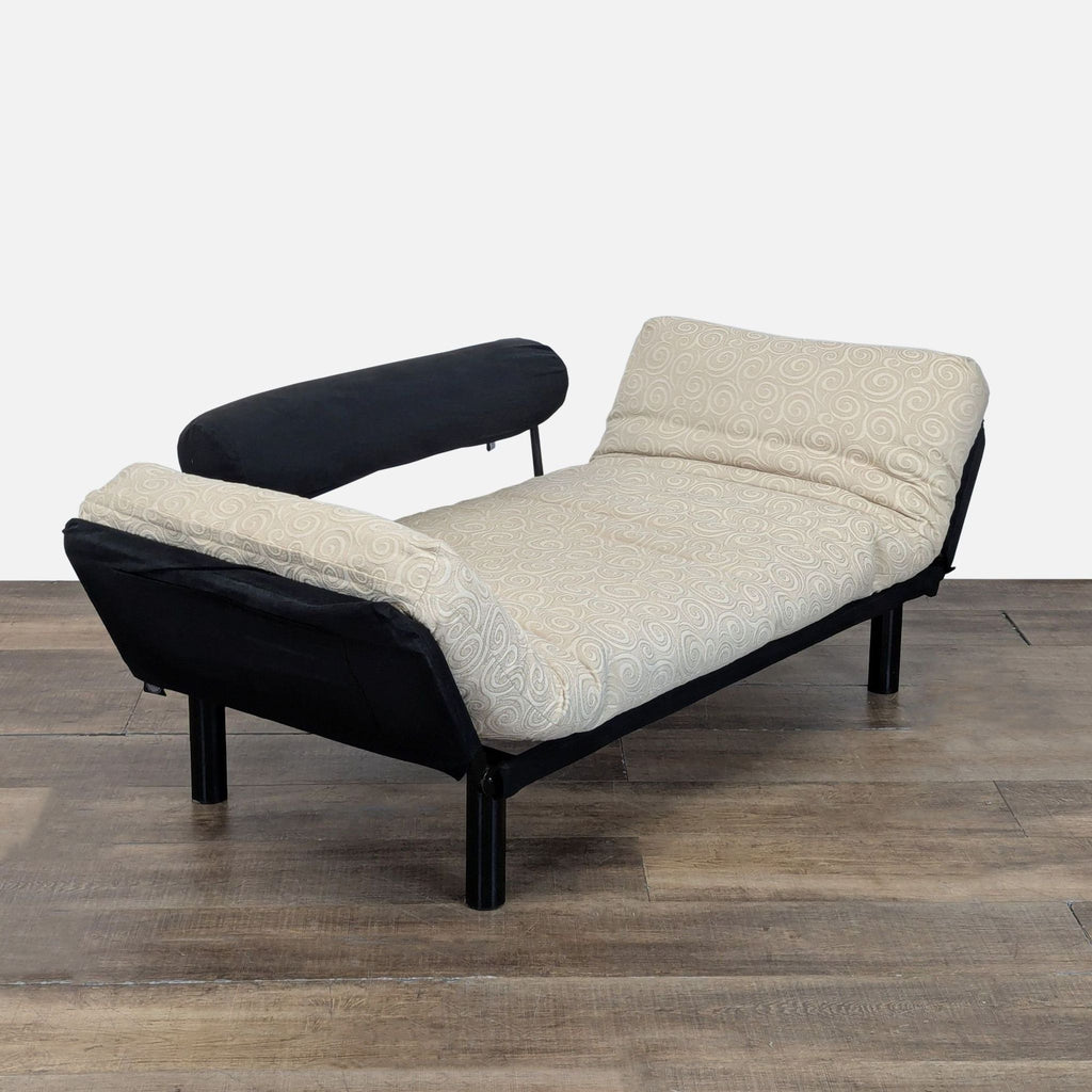 Innovation Convertible Sofa with Adjustable Armrests and Black Frame
