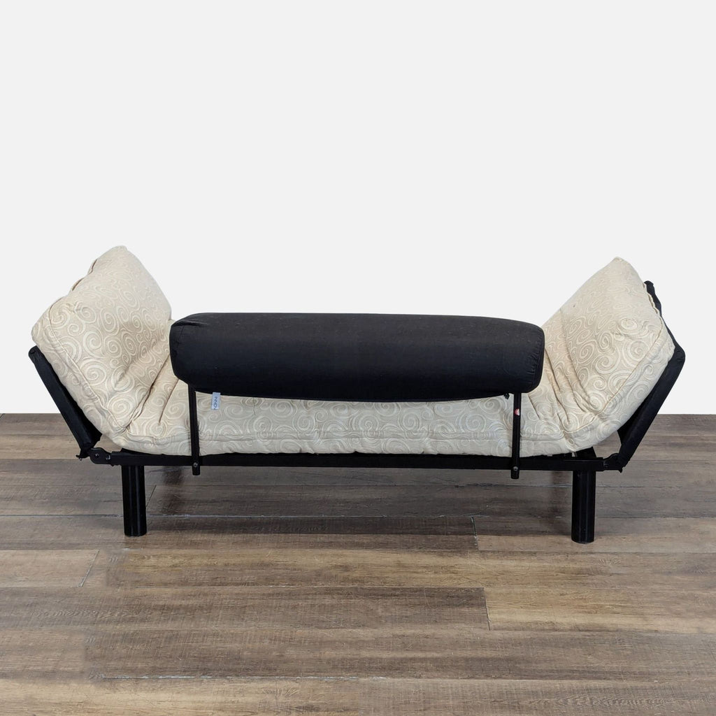 Innovation Convertible Sofa with Adjustable Armrests and Black Frame