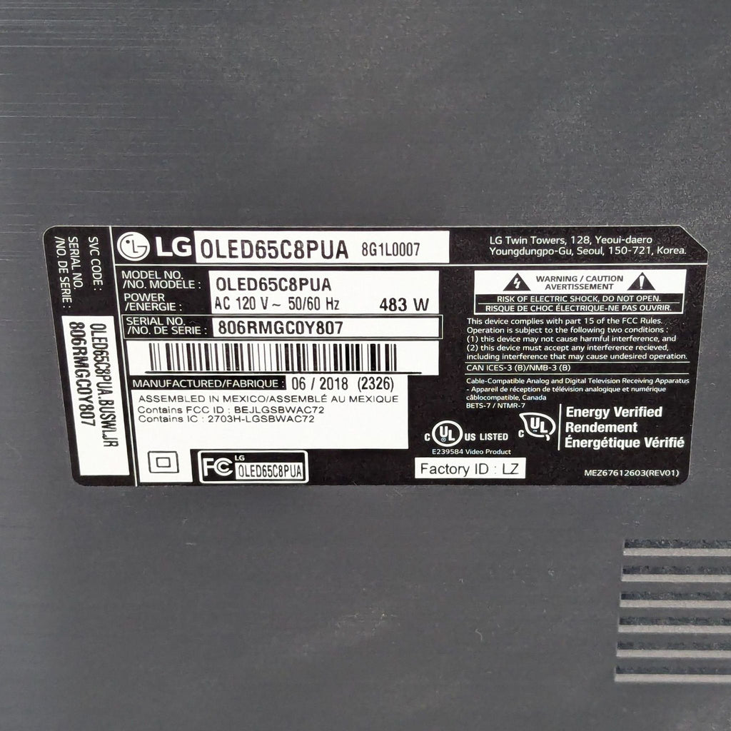 LG 65-Inch Flat Screen TV – Great Condition, Works Perfectly