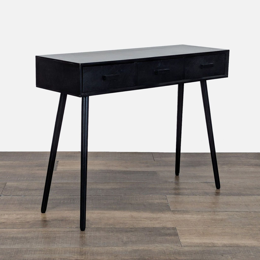 Three Drawer Wood Console Table