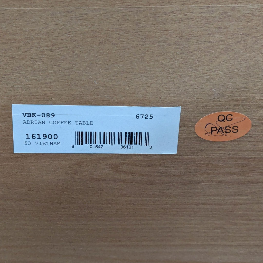 Wood Top Coffee Table on Metal Base