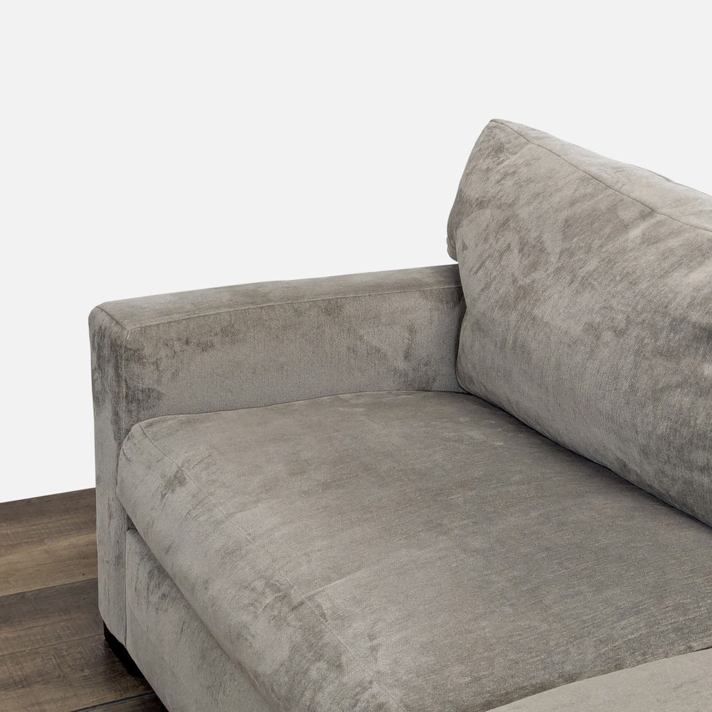 Modern Gray 3-Seat Sofa with Plush Cushions