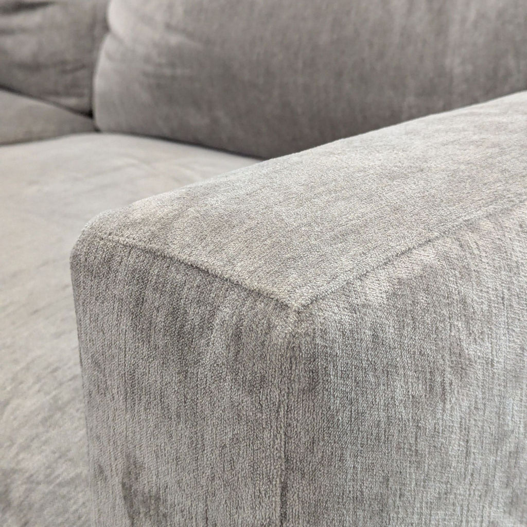 Modern Gray 3-Seat Sofa with Plush Cushions