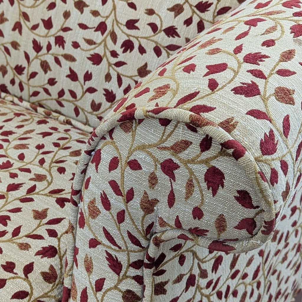 Camelback Sofa With Floral Upholstery