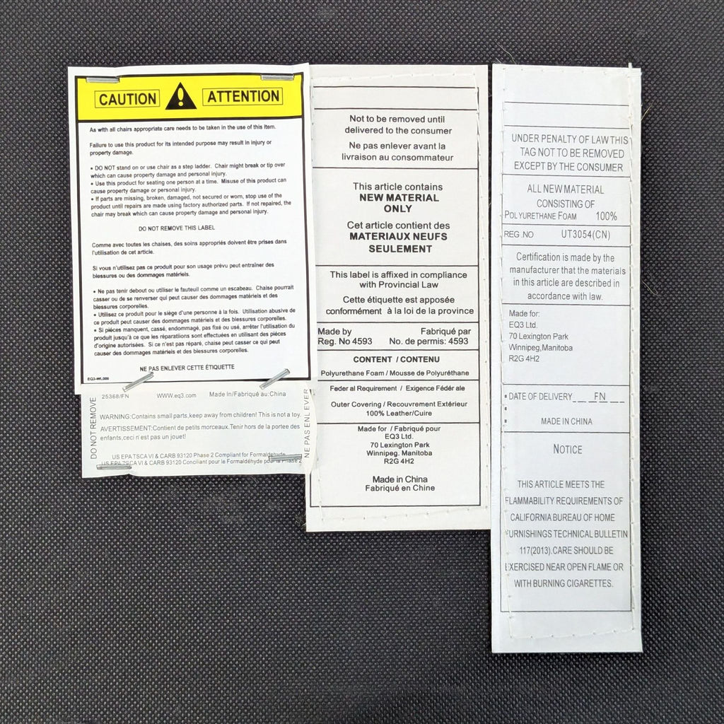 Set of Six EQ3 Leather Dining Chairs