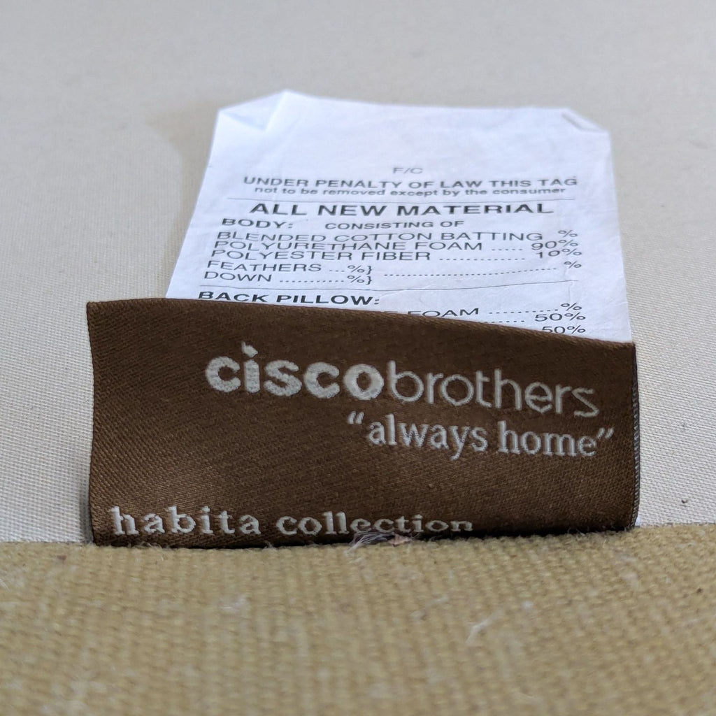 Cisco Brothers 3-Seat Modern Beige Sofa