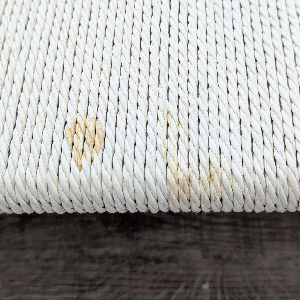 Glass Top Wood Coffee Table with Woven Shelf