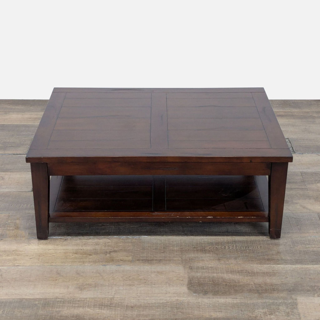 World Market Wood Coffee Table with Shelf