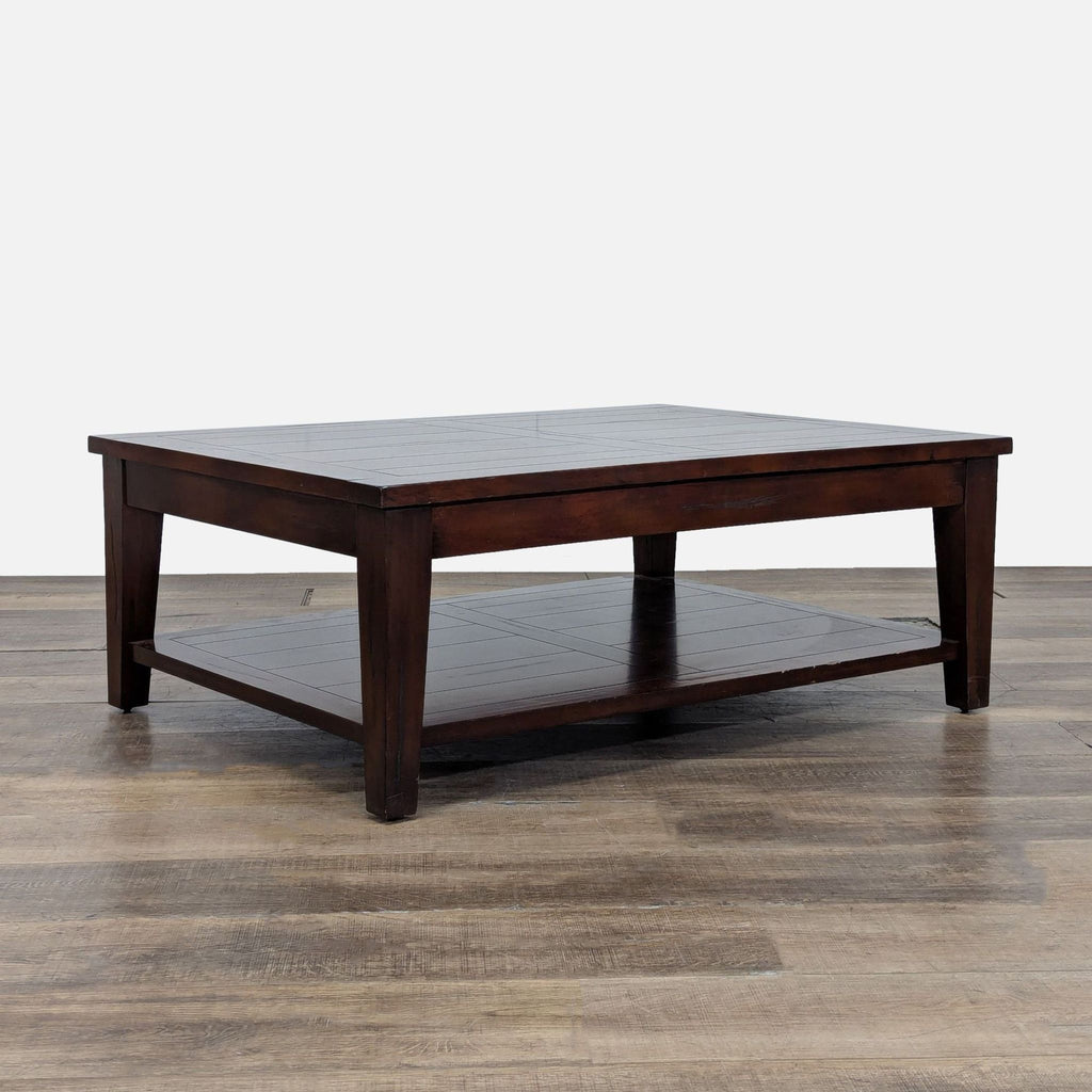 World Market Wood Coffee Table with Shelf