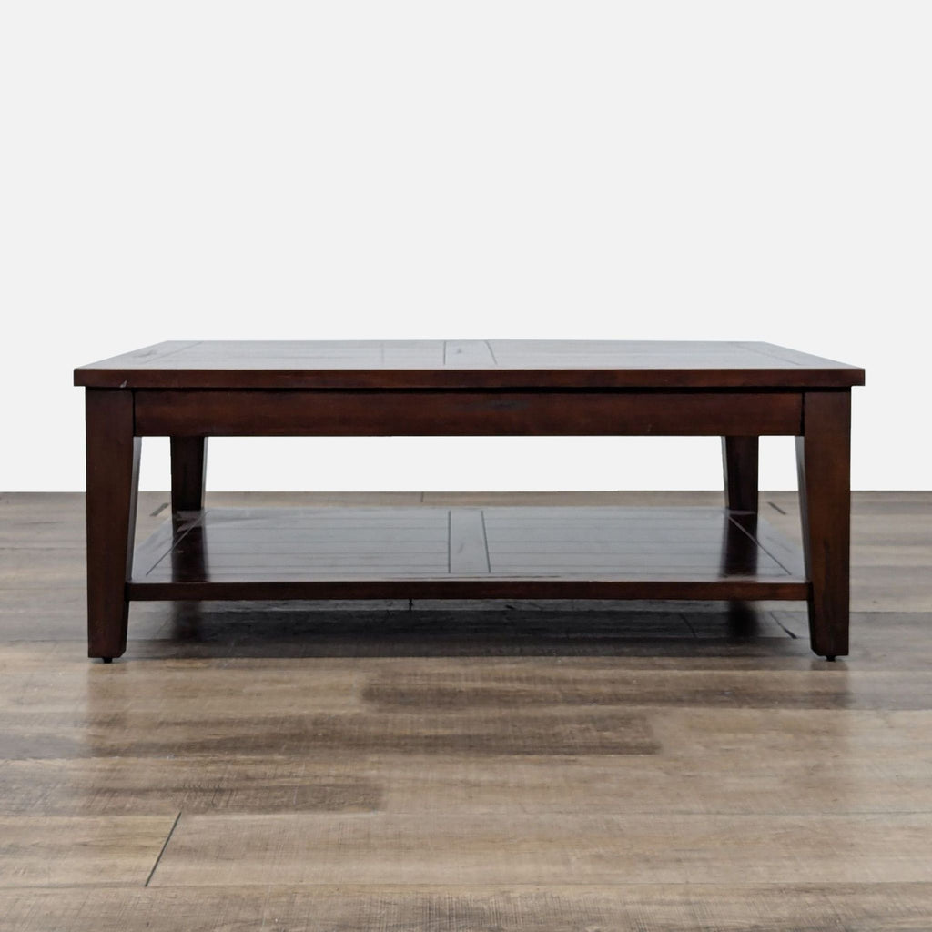 World Market Wood Coffee Table with Shelf