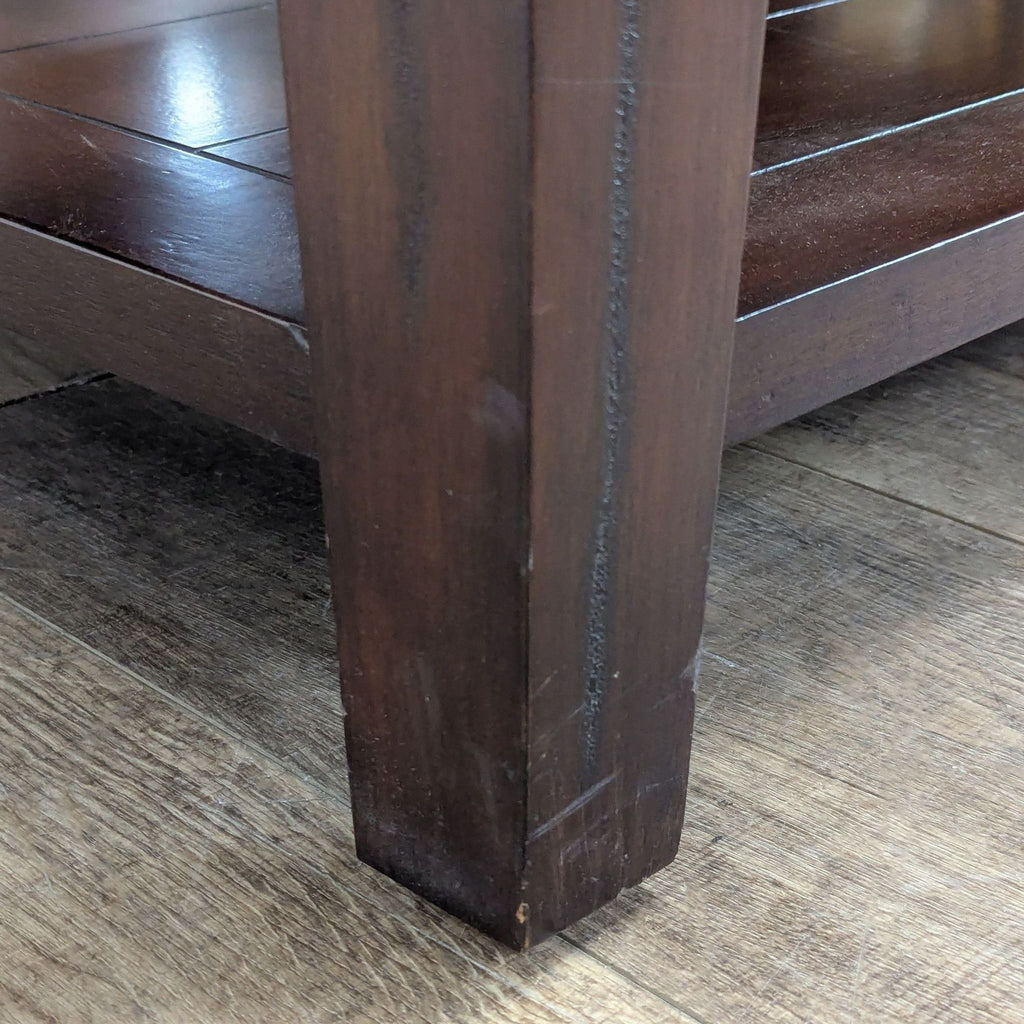 World Market Wood Coffee Table with Shelf