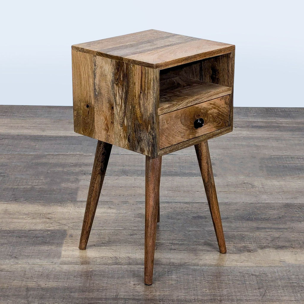 Mid-Century One Drawer Open Shelf Nightstand - Accepted Offer (22.22% discount)