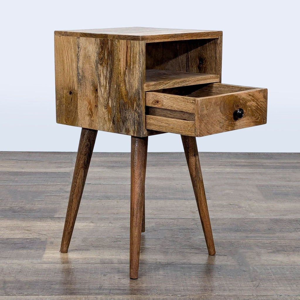 Mid-Century One Drawer Open Shelf Nightstand - Accepted Offer (22.22% discount)