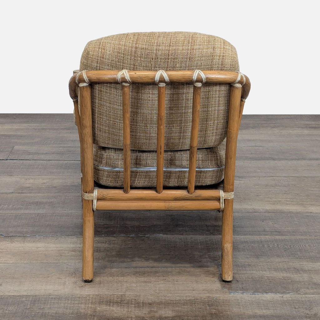 McGuire Bamboo Lounge Chair with Ottoman