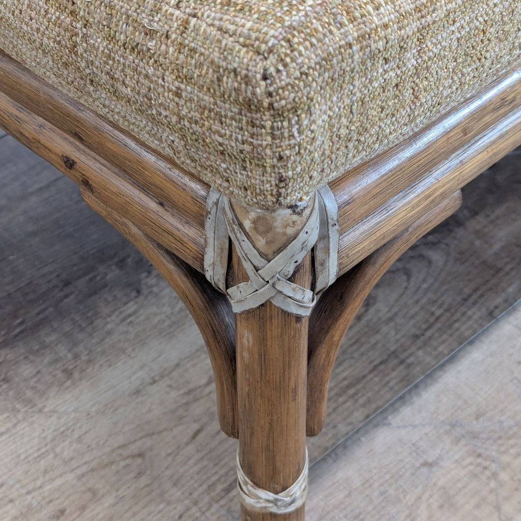 McGuire Bamboo Lounge Chair with Ottoman