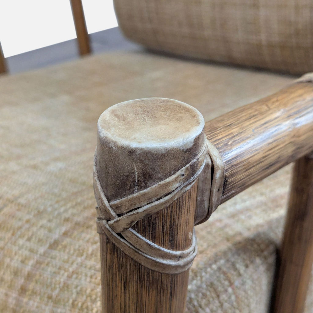 McGuire Bamboo Lounge Chair with Ottoman