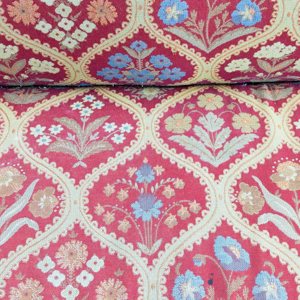 Bench with Rolled Back and Piping on Wood Legs