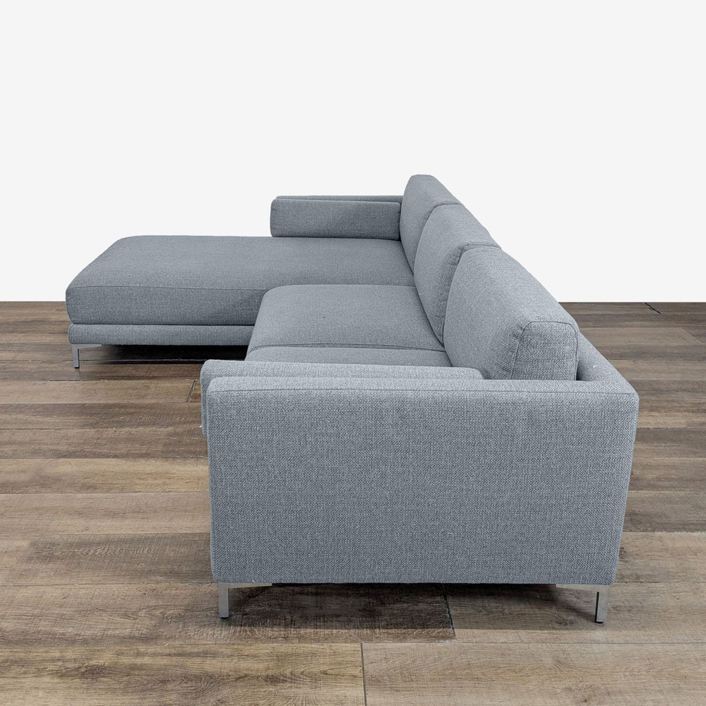 CB2 District Modern Sectional with Chaise