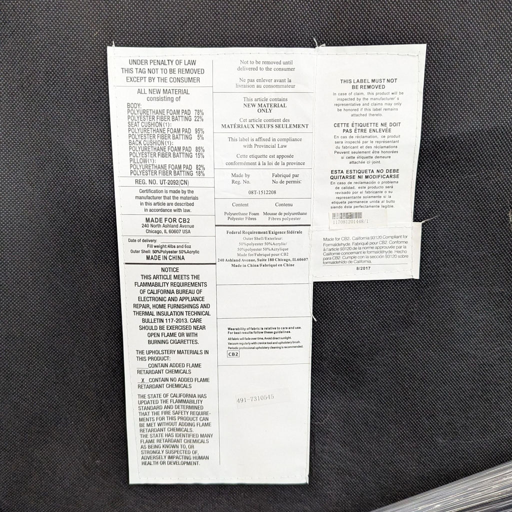 CB2 District Modern Sectional with Chaise