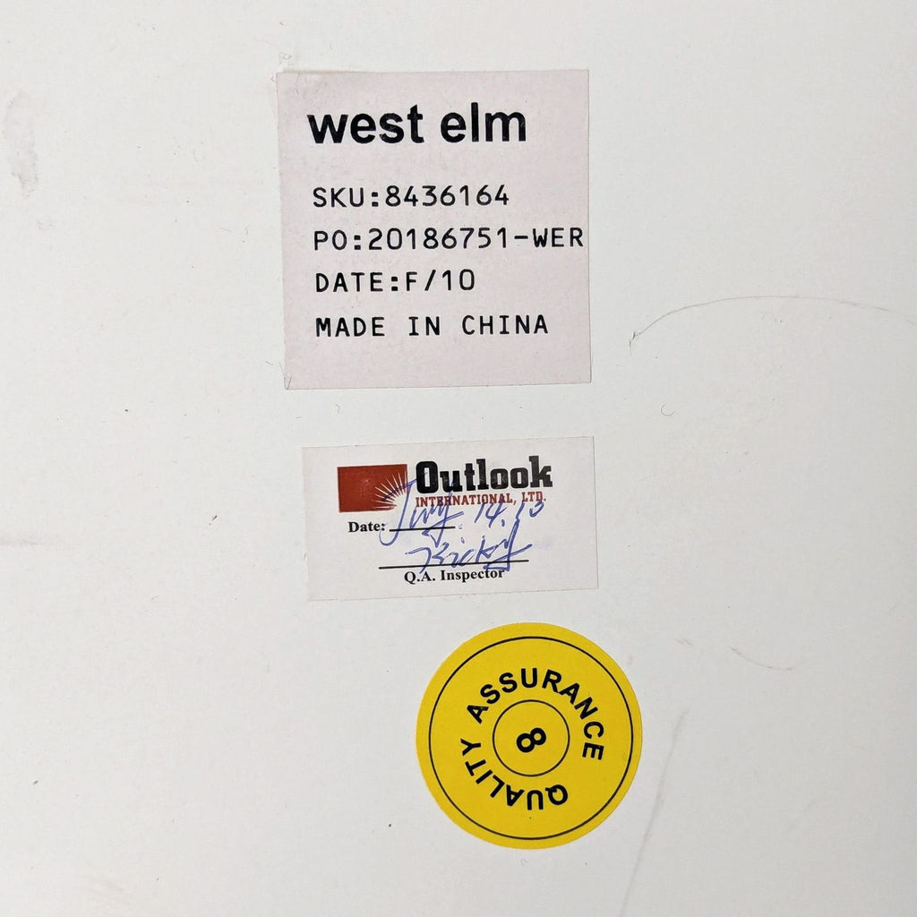 West Elm White Lacquer Cube Side Table