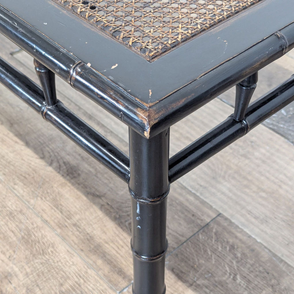 Faux Bamboo and Cane Bench