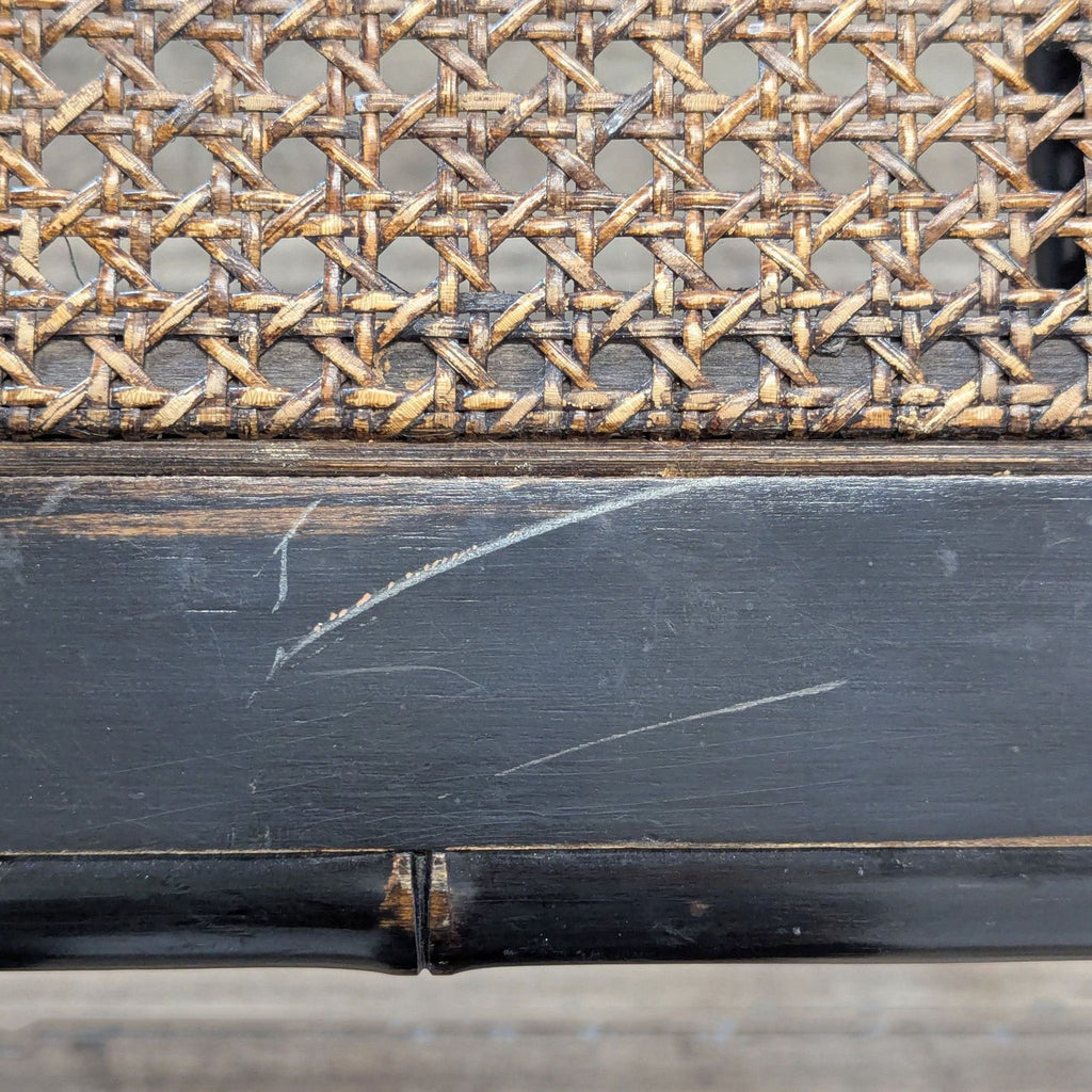 Faux Bamboo and Cane Bench