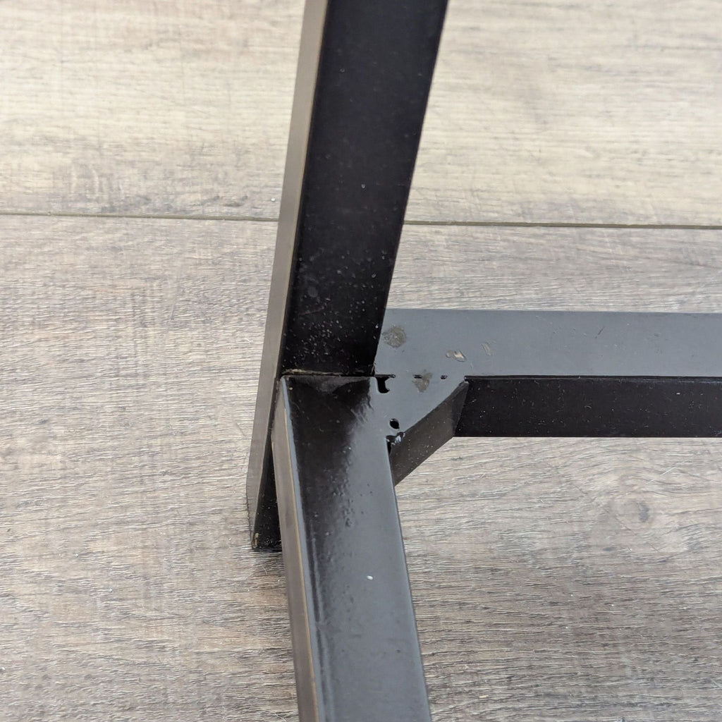 Wood Top Coffee Table on Metal Frame