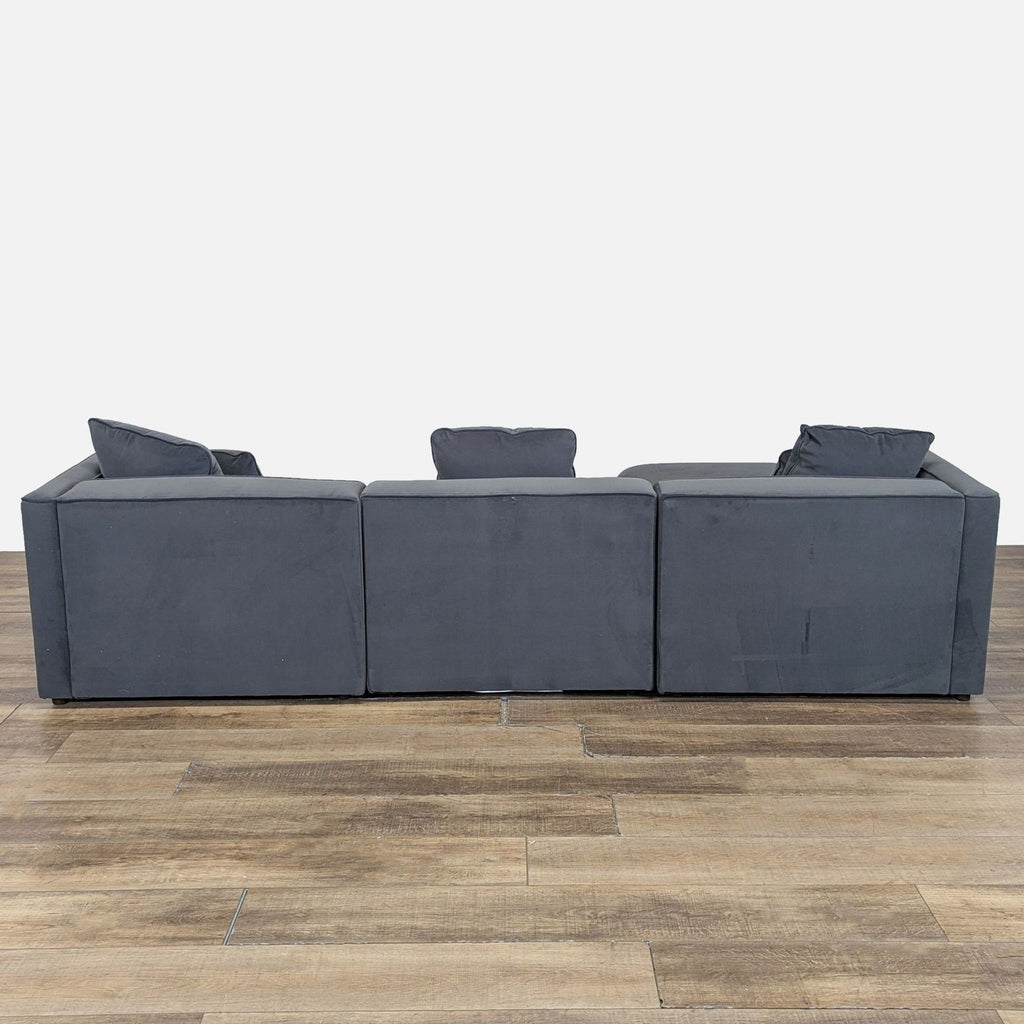 Living Spaces Tao Modern 3 Piece Sectional with Ottoman